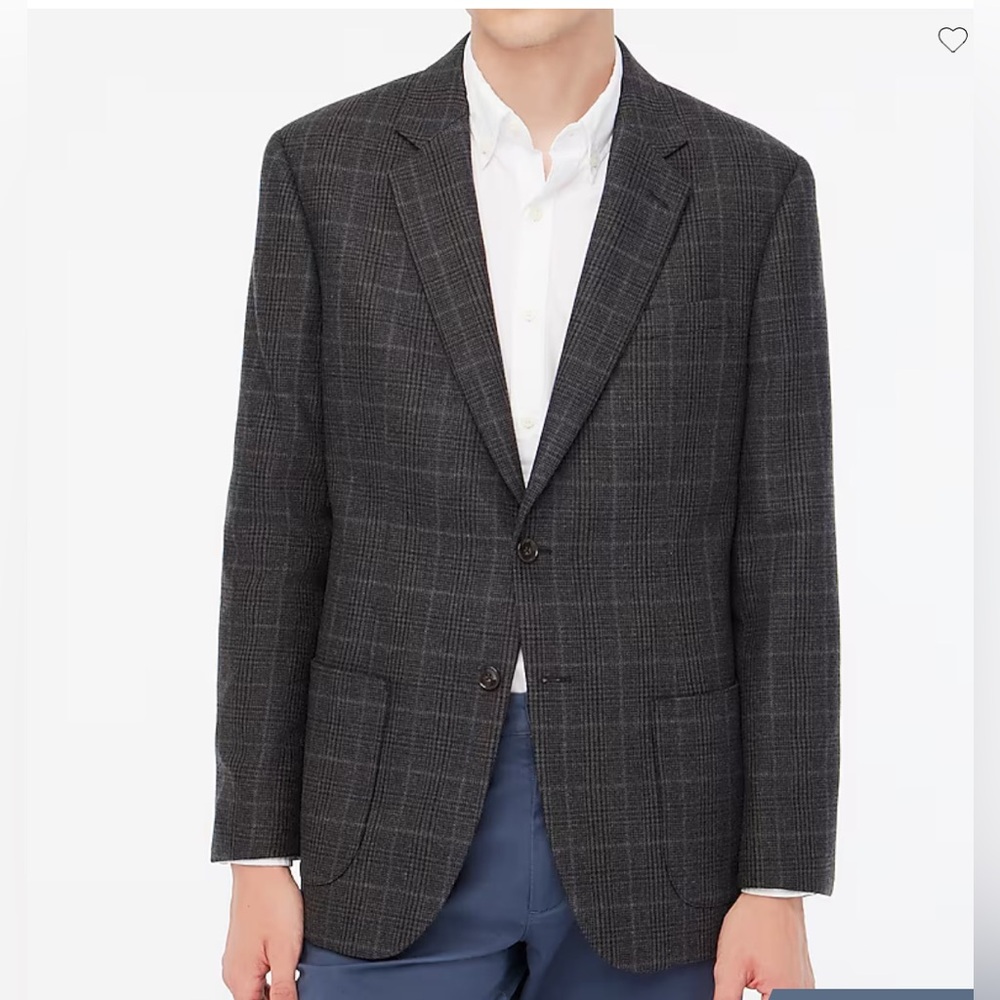 J. Crew Classic-fit Thompson plaid wool-blend blazer